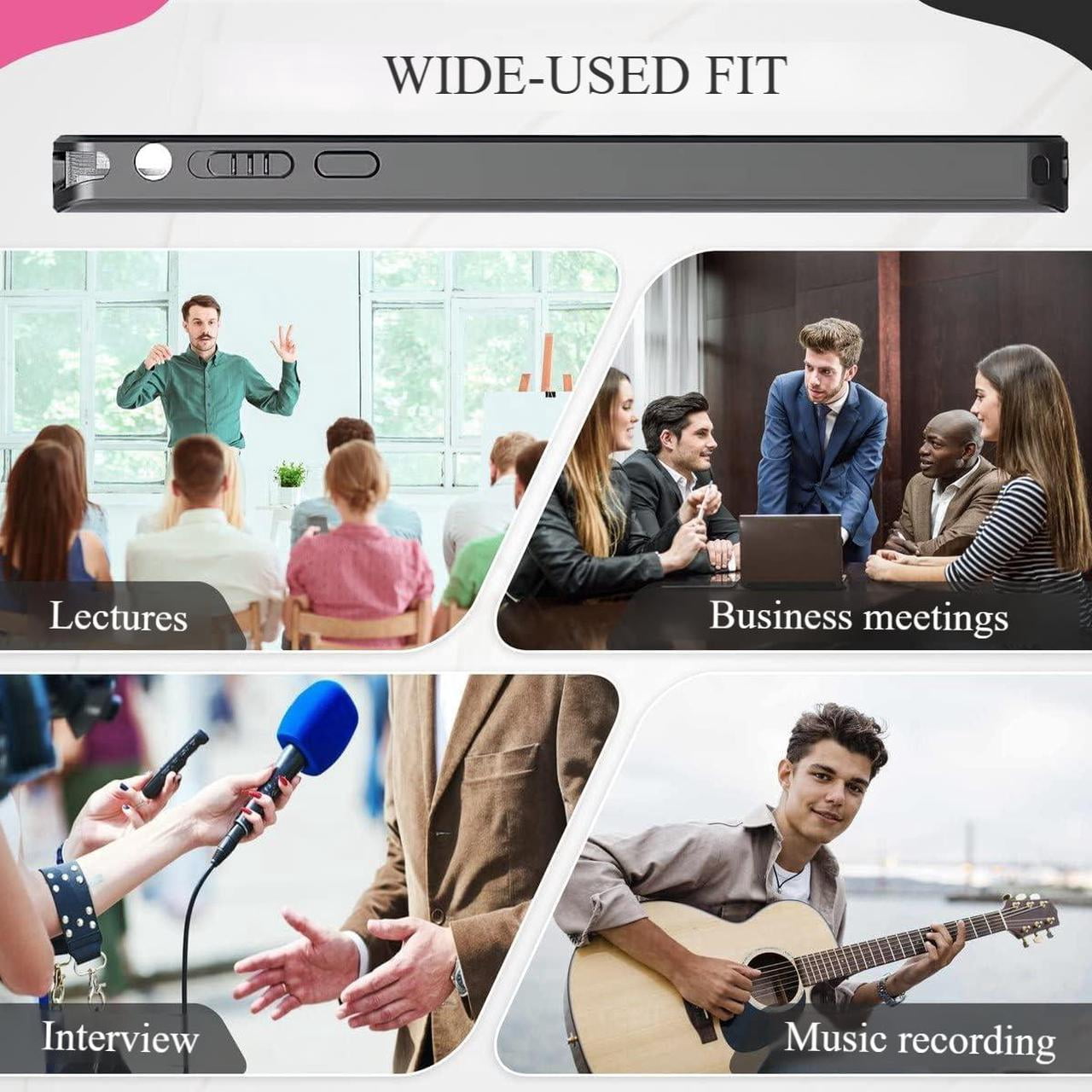 16GB Digital Voice Recorder with Playback, Audio Recording Device, Portable Voice Recorder with Noise Reduction,Mp3 Player and Password for Lectures Meeting/Classes/Interviews