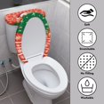 thumbnail image 3 of HELLHERO Christmas Toilet Seat Lid Cover Set of 2 Piece Set Christmas Puppy Poinsettia Universal Toilet Lid Cover and Toilet Tank Lid Cover Washable Bathroom Accessories, 3 of 5