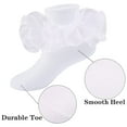 thumbnail image 3 of EnJoCho Big Girls Lace Ruffled Comfy Ruffle Socks 3 Pairs Toddler Baby Kids Boys Girls Soft Cute Casual Socks School Home Indoor&Outdoor Wear, 3 of 5