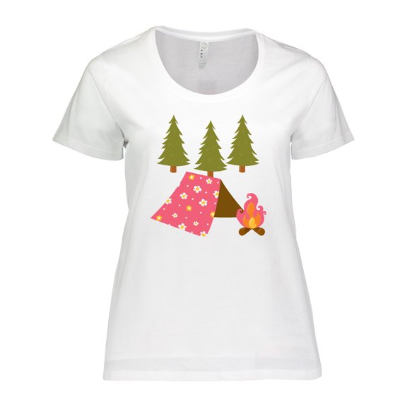 Inktastic Summer Camp Girls Camping Women's Plus Size T-Shirt