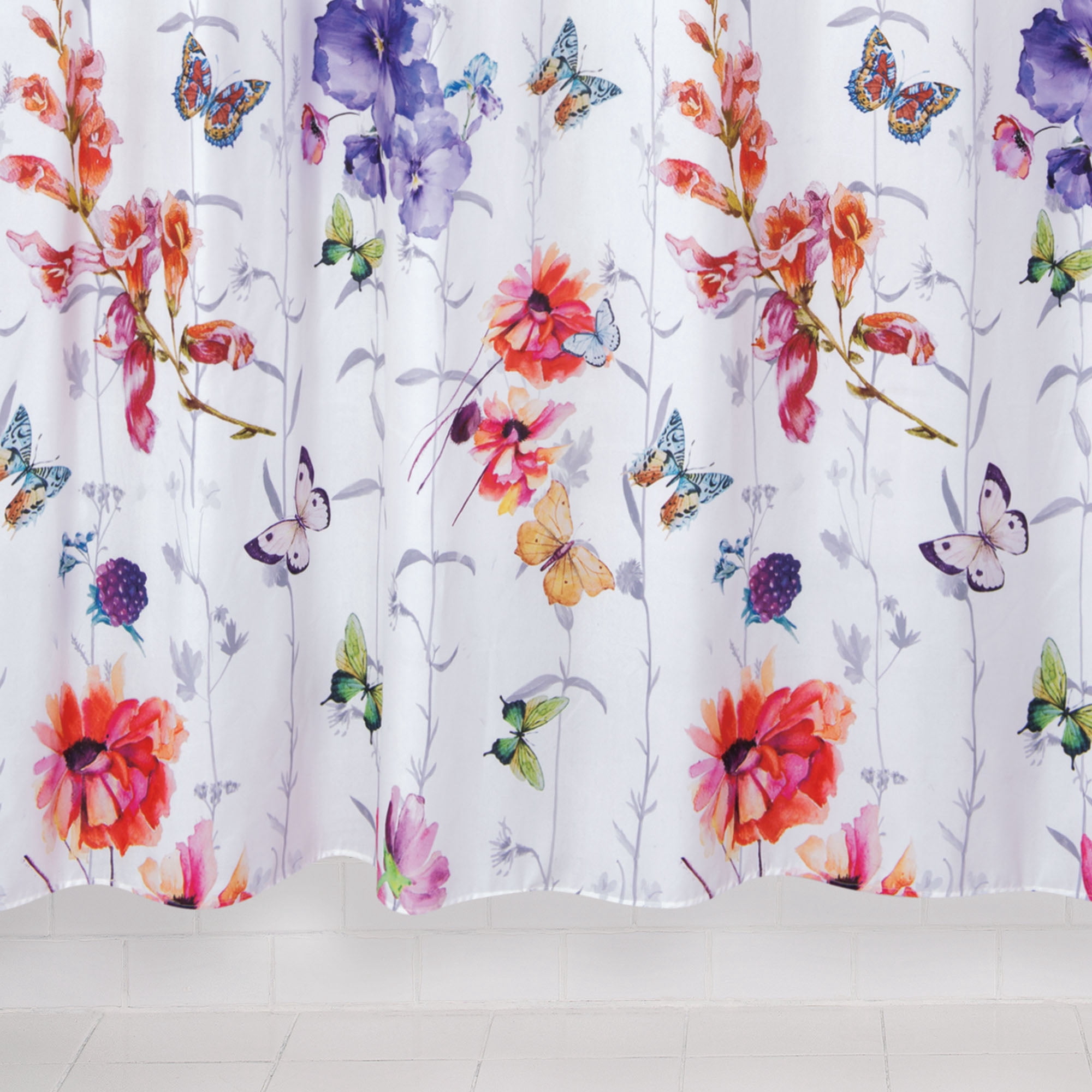 Garden Fall Floral Printed Polyester Fabric Shower Curtain, Multi, 70" x  72" by Allure Home Creation - Walmart.com