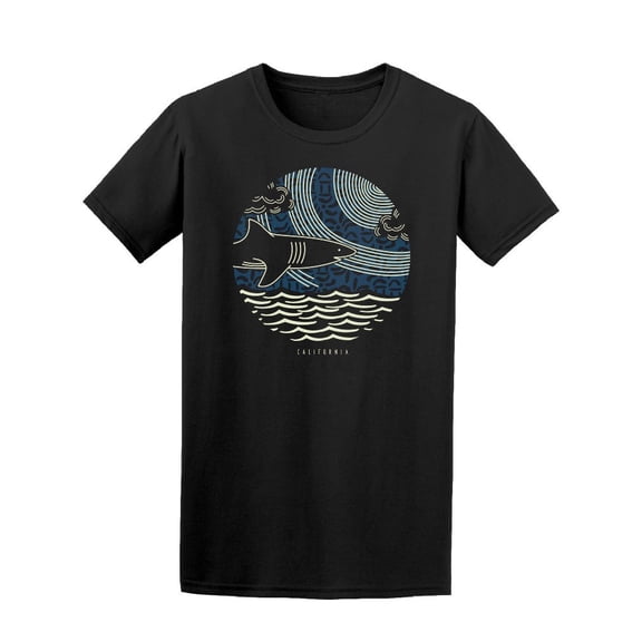 Shark In California And The Sea Tee Men's -Image by Shutterstock
