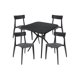 thumbnail image 1 of CONJUNTO DE EXTERIOR MESA LODI NEGRO Y SET DE 4 SILLAS BRIANZA NEGRO, 1 of 6