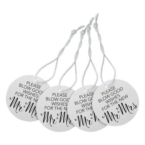 Fun Express Bulk 144 Pieces Wedding Wishes Favor Tags