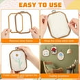thumbnail image 2 of 9Pcs Embroidery Hoops Imitated Wood Display Frame Circle Oval Octagonal for Art Craft Sewing and Hangi, 2 of 6