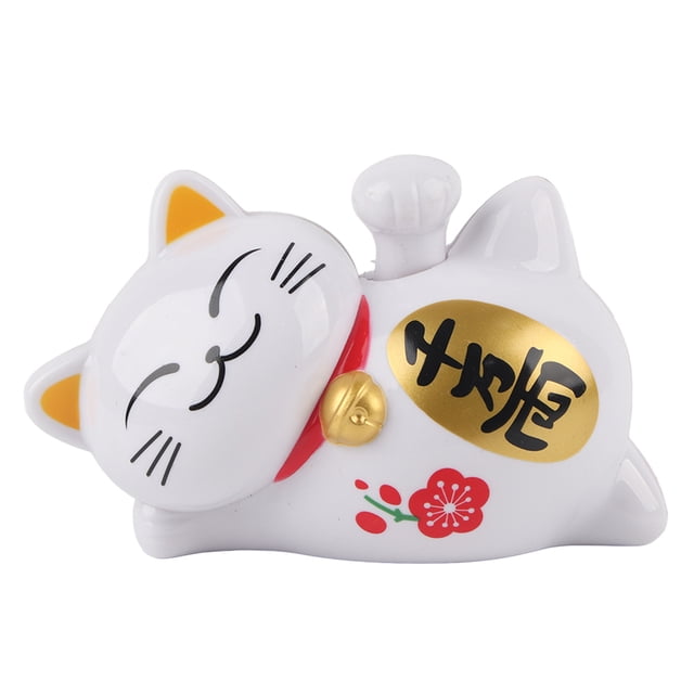 Fortune Cat-Solar Alimenté Adorable Paresseux Posant Faisant Signe Fortune Chanceux Accessoires de Voiture de Chat
