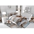thumbnail image 4 of Deer Hunting King Comforter&nbsp;Set for Boys,Shotgun Quilt Western Bedding Set Retro Grey Lodge Cabin Rustic Antler Duvet Insert Woodland Wildlife Moose Elk Reindeer Farmhouse Decor, 4 of 6