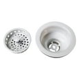thumbnail image 3 of Westbrass R214-50 3-1/2-Inch Post Style Kitchen Sink Basket Strainer, Powder Coat White, 3 of 8