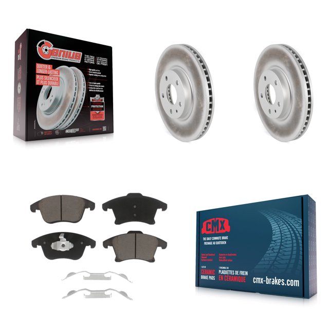 Transit Auto Front Coated Disc Brake Rotors and Ceramic Pads Kit for Car Ford Fusion Lincoln MKZ KGC-100180