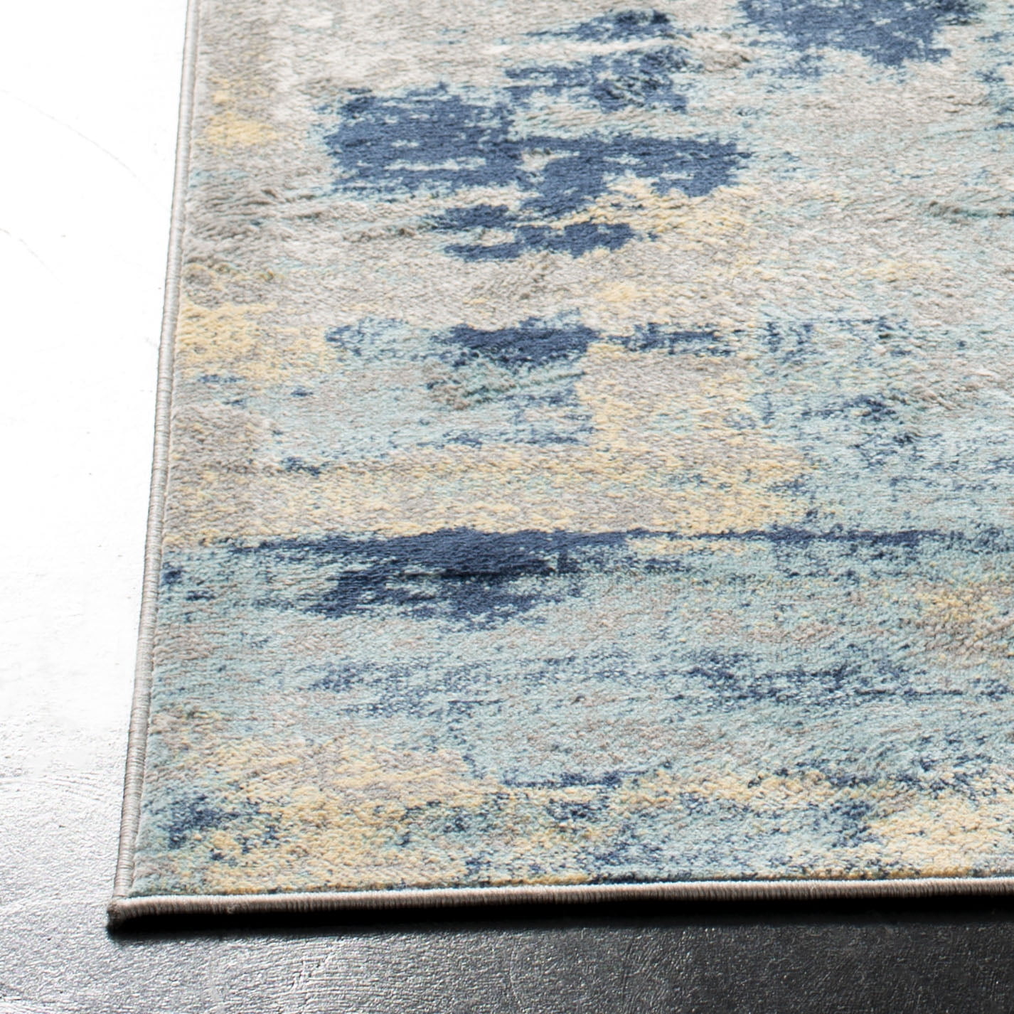 SAFAVIEH Jasper Alvina Abstract Overdyed Area Rug, Grey/Gold, 11' x 11' Square