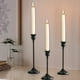 thumbnail image 5 of Juego de candelabros de hierro forjado de 3 • Candelabros de aleación de aluminio y metal • Plata, negro, rosa dorado, amarillo • 8,66x8,27x2,76 pulgadas • Decoración navideña para bodas de la cena, 5 of 6