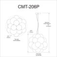 thumbnail image 2 of Dainolite CMT-206P-SM-PC Smoke Pendant, 2 of 3