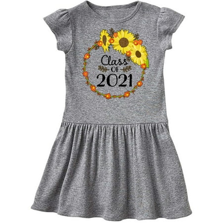 

Inktastic Class of 2021 Sunflower Wreath Gift Toddler Girl Dress