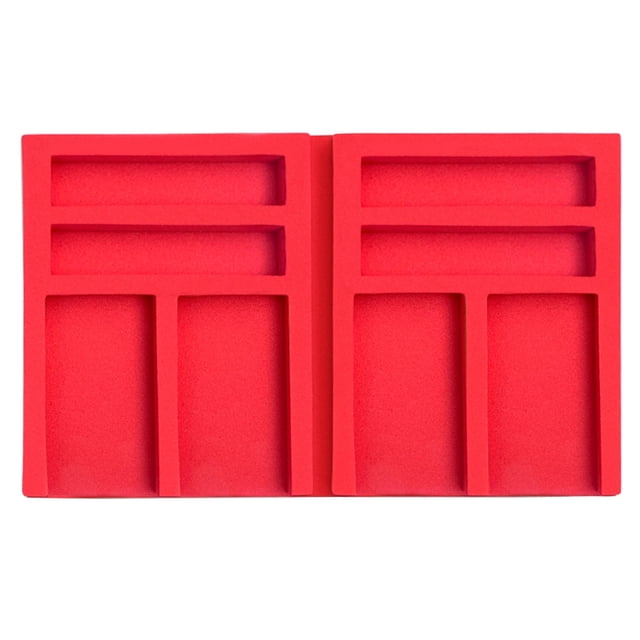 Billuyoard Bandeja de perforación de punto de pintura de diamante Artesanía Rojo bandeja de almacenamiento Billuyoard HA002933-05