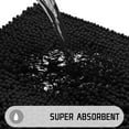 thumbnail image 5 of Bathroom Rugs, 44'' x 24'', Extra Soft Chenille Bath Rugs, Non-Slip, Water Absorbent, Thick Floor Mat with Machine Washable, Plush Microfiber Shaggy Rugs for Shower Bathtubs, Black, 5 of 6