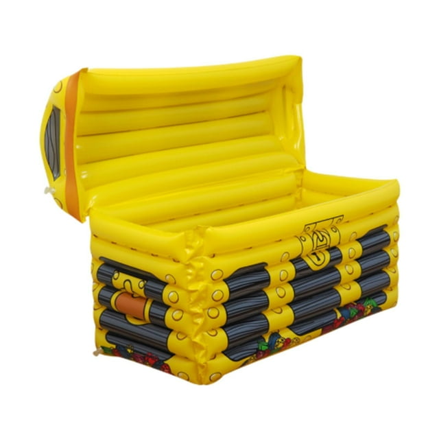 Tesoro inflable cofreador de hielo Decoración de la fiesta Decoración del regalo de comida Bandeja de alimentos Contenedor de bebidas para el