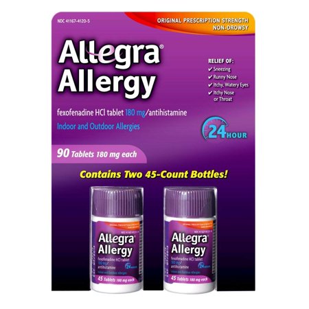 Allegra Allergy 180mg Adult 24-Hour Allergy Tablets, 90 ct.
