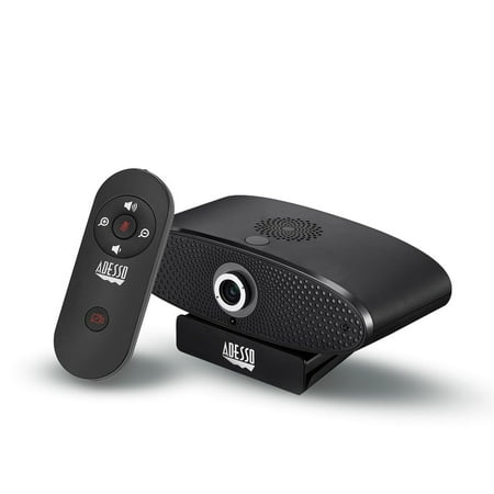 Adesso 4K Webcam for Conference and Meeting Room, PC and Laptop with Remote Control Ultra HD Boardroom Camera with 8MP CMOS Sensor, Adjustable View Angle, 4X Zoom, Clear Speaker, and Microphone