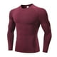 thumbnail image 1 of Camiseta de manga larga ajustada para hombre - Poliéster, entrenamiento físico, deporte informal, 1 of 4