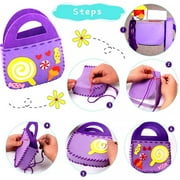 8Pcs First Sewing Kit for Kids DIY Felt Sewing Kit Preschool Educational Toys Kids Craft Felt Kit with Safety Needle Thread and Bag Straps Felt Sewing Craft Kit for Boys Girls Gift