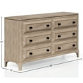 thumbnail image 3 of 5 Queen Bedroom Combination: Canopy Bed, 2 Nightstand, Modern Dresser & Mirror, Chest With Door, Sand, Metal Accents, Functionality, Felt Lined Drawers, Solid Wood + Custom Hardware : 2 Drawer, 3 of 6