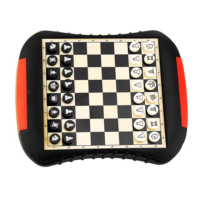 Patrón Damas magnéticas Tablero de ajedrez Juego de ajedrez Juego de de viaje Rompecabezas Kits de entretenimiento para fi Baoblaze Juguete internacional de ajedrez
