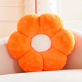 thumbnail image 1 of wonima44 Orange Flower Pillow, Cute Decorative Flower Shaped Throw Pillow with Faux Rabbit Fur, 19.6" Soft Flower Plush Throw Pillow Floor Pillows Room Décor for Bedroom Living Room, 1 of 1
