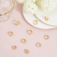thumbnail image 3 of 1 Box 5 Pairs Huggie Hoop Earring Set 18K Gold Plated Thick Small Chunky Dainty Hoop Earring for DIY, 3 of 6