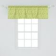 thumbnail image 2 of Ambesonne Asian Print Window Valance, Botanical Leaves Art, 42" x 18", Apple Green Pale Yellow, 2 of 3