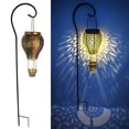 thumbnail image 4 of Advancent Reflectores decorativos para jardín, linternas de hierro forjado con energía solar, ahorro de energía, margen liso Iluminación y accesorios bronce Con complemento, 4 of 6