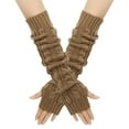 thumbnail image 5 of ameIAEA Arm Warmers Winter for Women Fashion Long Fingerless Knit Mitten Gloves Arm Sleeves with Thumb Hole, 5 of 5