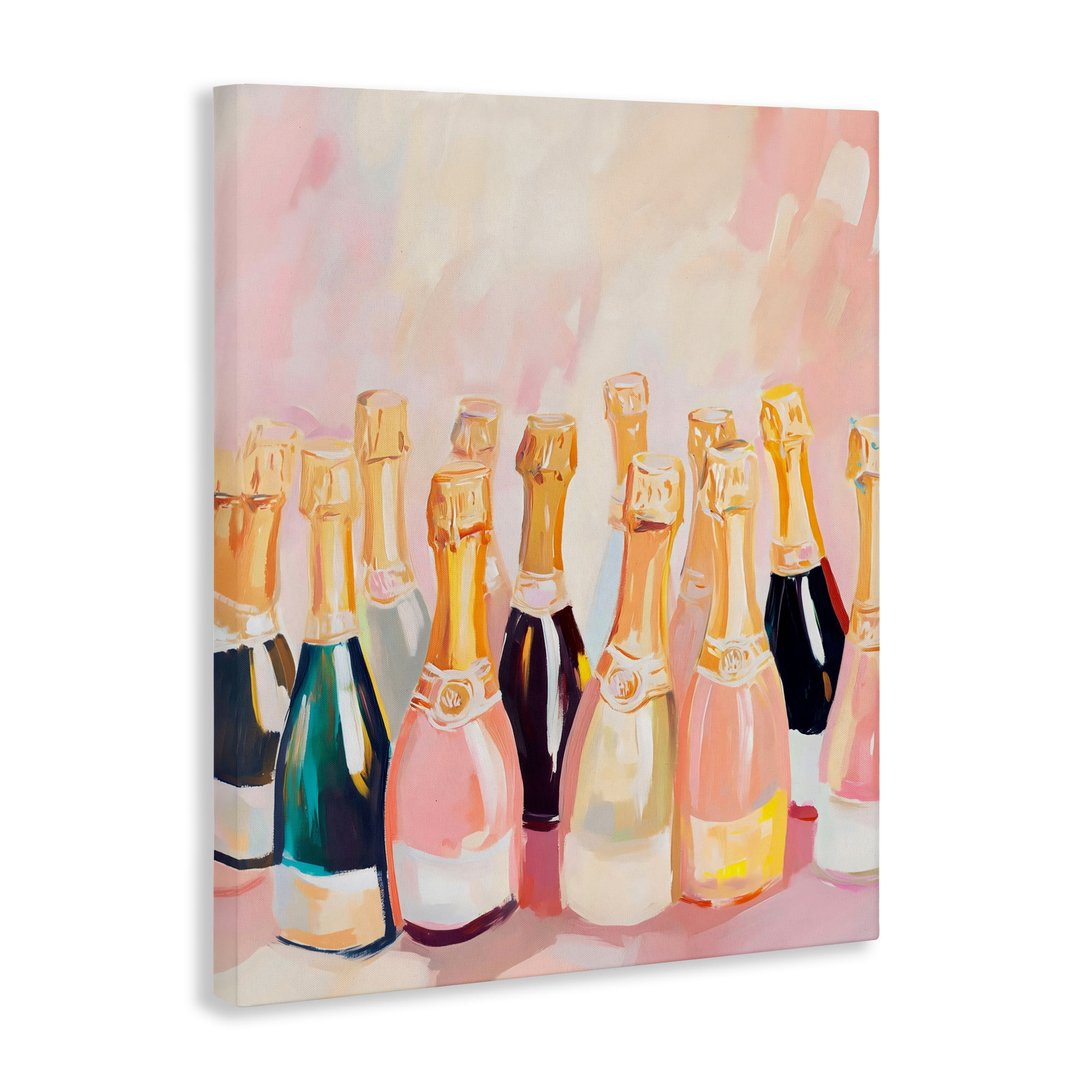 Stupell Industries Blush Champagne Bottles Collection Canvas Wall Art, design by The Prints Vibe