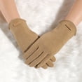 thumbnail image 6 of Gloves for Women Men Autumn Winter Warmth Retention American Color Contrast Screen Plush Thickened Plush Windproof Cold Proof Gloves D One Size, 6 of 6