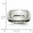 thumbnail image 5 of Primal Steel Stainless Steel Ridged Edge 8mm Band, 5 of 10