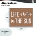 thumbnail image 3 of Life Better In Sun Brown Gray Framed Giclee Art, design by Lettered and Lined, 3 of 9