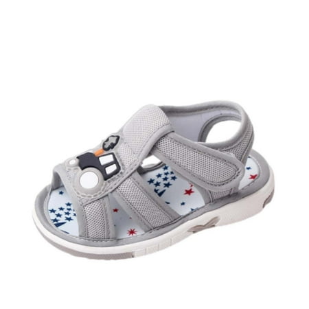 Meresysid Toddler Infant Kids Newborn Baby Summer New Casual Comfortable Breathable Toddler Sandals Non-slip Soft Sole Baby Called Shoes Gray