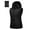Black, variant on Off Road Ventures Woman Puffer Vest Outerwear Lightweight Hood Winter Sleeveless Jacket With Zipper Pocket