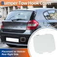 thumbnail image 2 of Rear Right Car Bumper Tow Hook Cover Pure White for BMW 1 Series E81 E87 LCI 07-11 No.51127203928, 2 of 6