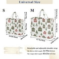 thumbnail image 2 of FORMRS Womens Corduroy Tote Bag Crossbody Shoulder Handbag with Pocket, Green Christmas House, 2 of 7