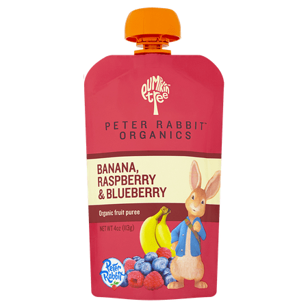 Peter Rabbit Organics Raspberry, Banana and Blueberry Fruit Snack, 4 oz, (Pack of 10)