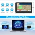 thumbnail image 4 of GPS Navigator for Car Truck RV, Latest 2025 Map, 7 inch Touch Screen Real Voice Spoken Turn-by-Turn Direction Reminding Navigation System for Cars, Vehicle GPS with Speed and Red Light Warning (Blue), 4 of 5
