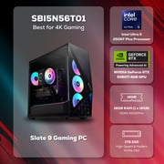 iBUYPOWER Slate Gaming PC Desktop Computer Intel Core Ultra 5 250KF Plus CPU, NVIDIA RTX 5060Ti 8GB GPU, 16GB DDR5 RGB 5200MHz RAM, 1TB NVMe SSD, Windows 11 Home, Gamer Keyboard and Mouse- SBI5N56T01