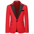 thumbnail image 4 of ETHAN Slim Fit 3 Piece Prom Homecoming Outfit Wedding Tux for BoysRed and Bianco Boys Suits Size 10, 4 of 9