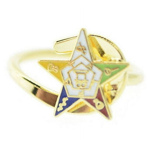 Masonic OES Order of the Eastern Star. Gold-Plated Adjustable One Size fits most