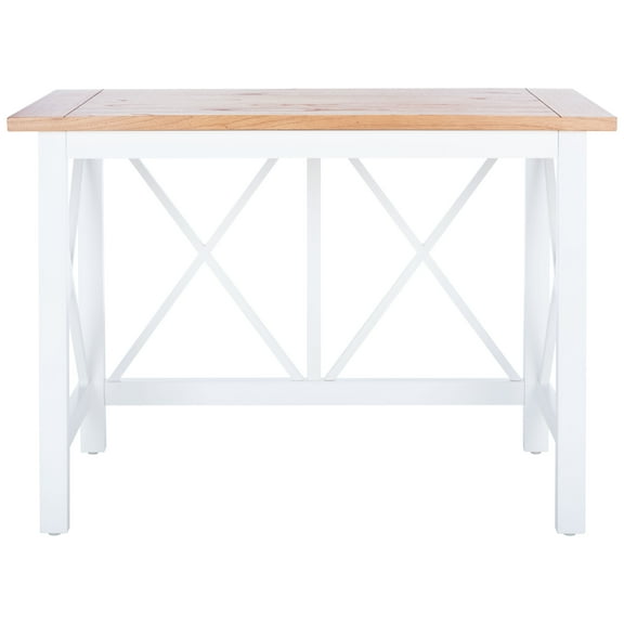 SAFAVIEH Freyr Contemporary Wood Writing Desk, Brown/White