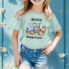 thumbnail image 2 of SNKSDGM 4Th of July Girls T Shirts Easter Girls Short Sleeve Printed T Shirt Top Casual Shirt Cute Tops for Girls Cropped 12-13 Years, 2 of 2