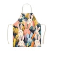 thumbnail image 2 of BAOPAI Easter Bunny Print Apron for Kitchen Cooking and Festive Parties Made from Soft Durable and Breathable Polyester Material for Festive Decorations, 2 of 6