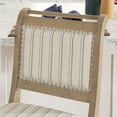 thumbnail image 4 of Linon Emmy Full Back Wood Counter Stool, 26" Seat Height, Gray Wash Finish with Stripe Fabric, 4 of 10