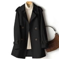 thumbnail image 2 of Classic British Style Longline Trench Coat for Women Double Anorak Jacket with Belted Waist Timeless Outerwear, 2 of 3