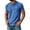 Blue, variant on Distressed Henley Shirts for Men Vintage Acid Washed Muscle Fit Pocket T Shirts Short Sleeve Summer Workout Tops Retro Basic Plain Lounge Tees Gray L
